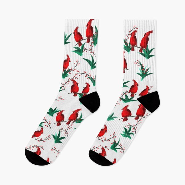 Item preview, Red Cardinal Watercolor Design with Green Leaves  designed and sold by Susaans-Art.