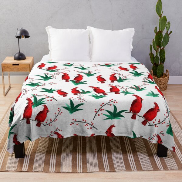 Item preview, Red Cardinal Watercolor Design with Green Leaves  designed and sold by Susaans-Art.