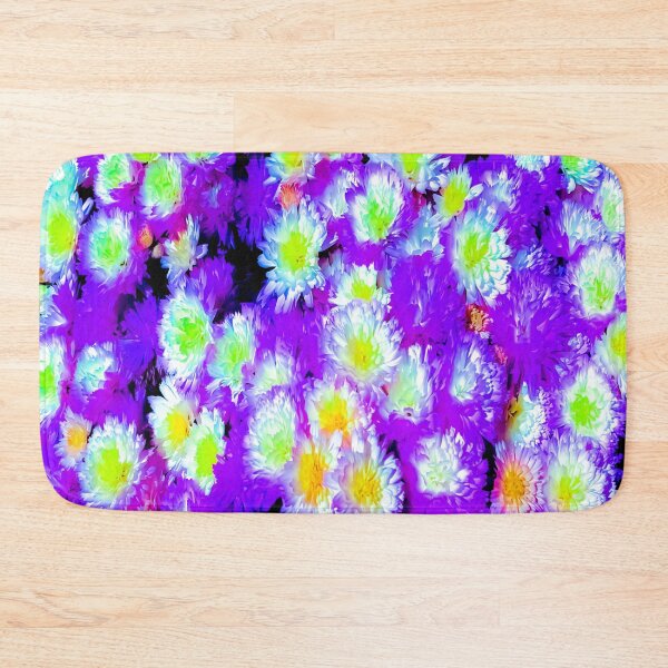 Item preview, Bright Purple Green Inverted Flowers designed and sold by wildjellybeans.