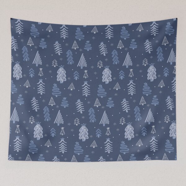 Item preview, Blue holiday forest designed and sold by ArtsyEmma2.