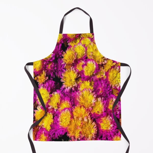 Item preview, Bright Yellow Pink Flowers Pattern designed and sold by wildjellybeans.
