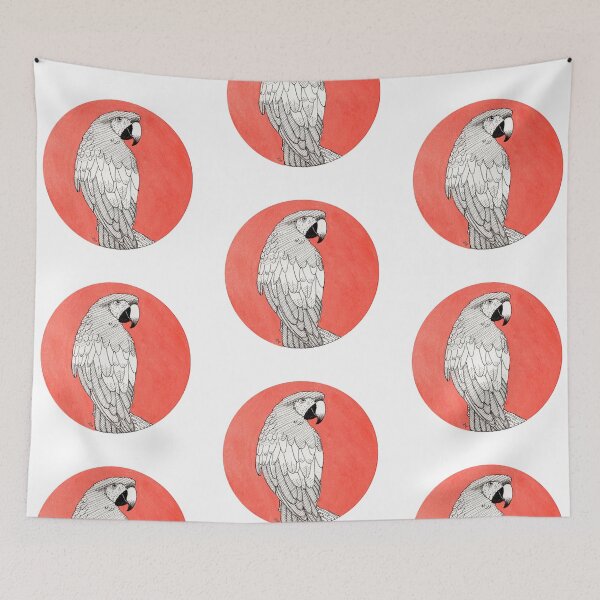 Item preview, Inktober 2020: Parrot designed and sold by Pamela Sommer.