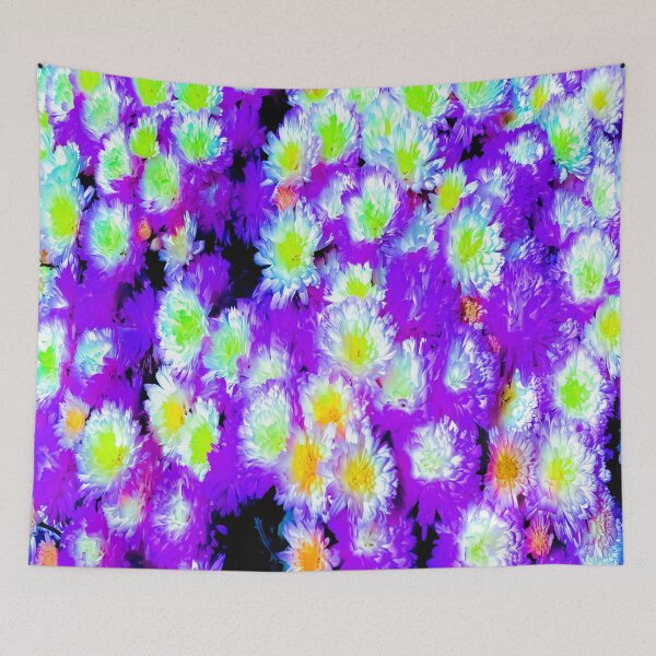 Item preview, Bright Purple Green Inverted Flowers designed and sold by wildjellybeans.
