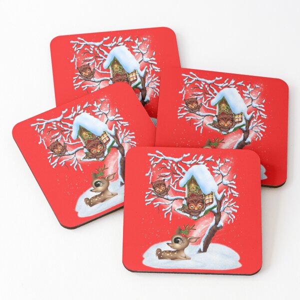 Item preview, Winter Owls and Baby Deer designed and sold by LoneAngel.