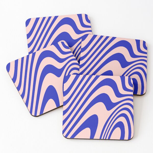 Item preview, Blue And Pink Zebra Grooves Abstract Pattern Art designed and sold by patternsoup.