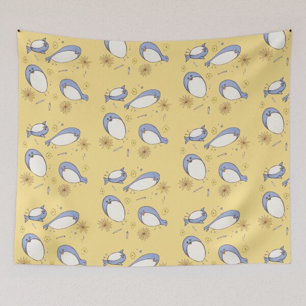 Item preview, Crazy Blue Birds designed and sold by Leslie Magdaleno.