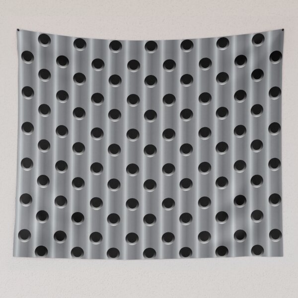 Item preview, perforated metal holes effect all over print designed and sold by trickydee.