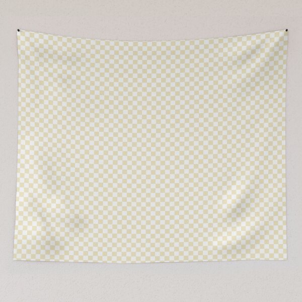 Item preview, Almond Oil and White Check Coloured Pattern - Chequered, Checkered, Checks designed and sold by MissCheck.