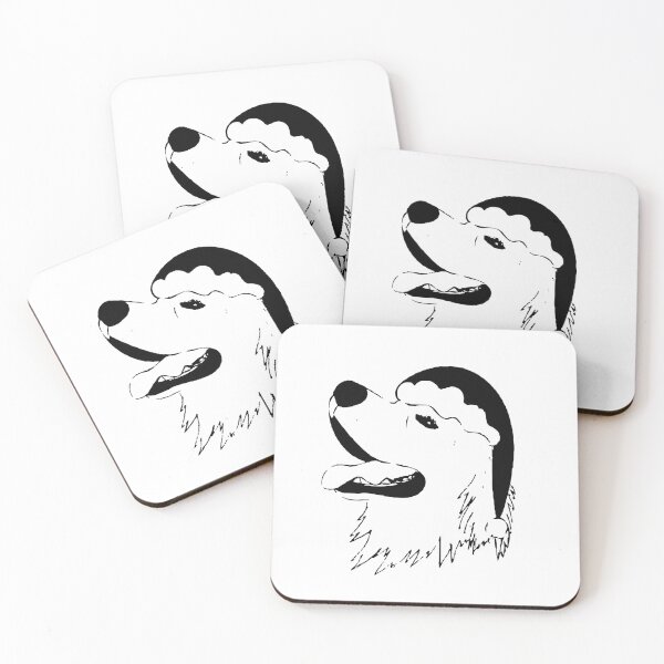 Item preview, Christmas Doggo Black and White  designed and sold by ArtsyEmma2.