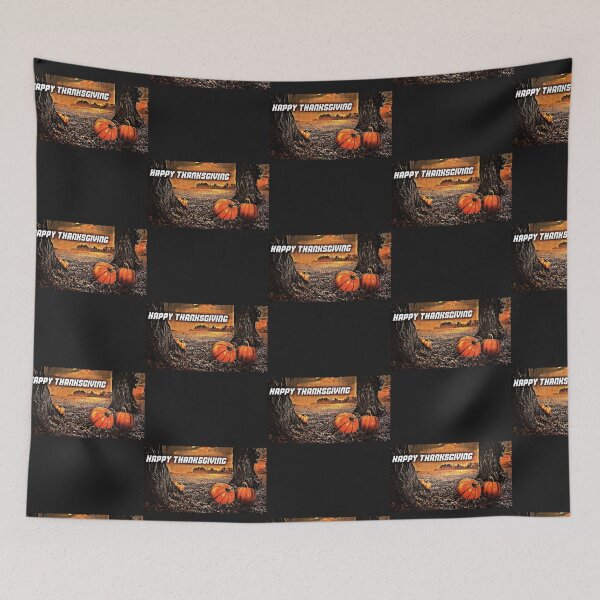Item preview, Happy Thanksgiving (pumpkins in field) designed and sold by HamiltonmagicTs.