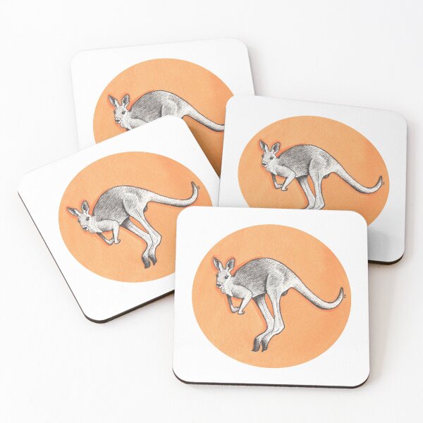 Item preview, Inktober 2020: Kangaroo designed and sold by Pamela Sommer.
