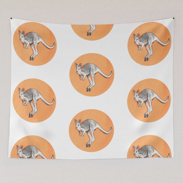 Item preview, Inktober 2020: Kangaroo designed and sold by Pamela Sommer.