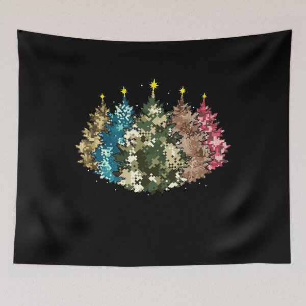 Item preview, Camo Pixel Christmas Trees Camouflage Xmas Art designed and sold by Dressed For  Duty.