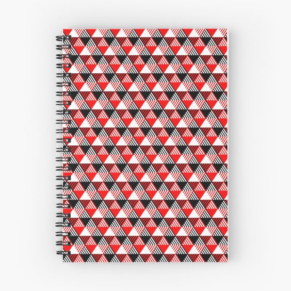 Item preview, Black red and white striped triangles geometric pattern designed and sold by natalyon.