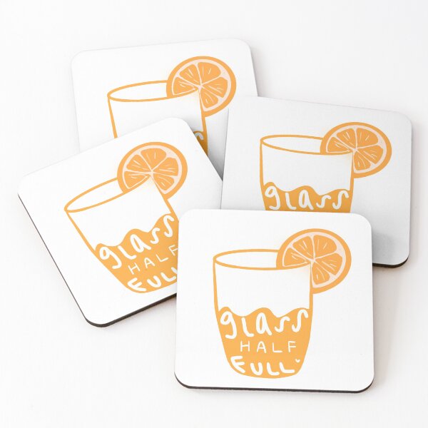 Item preview, Orange Glass Half Full  designed and sold by HoneyLeeStudios.