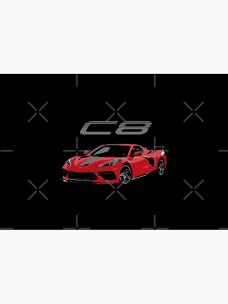 Red Chevy Corvette C8 Mid Engine | Leggings