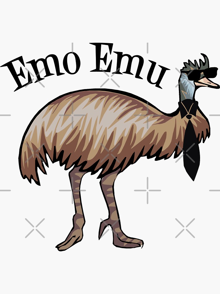 Funny Emu Bird Gifts, Funny Emo Music Quote