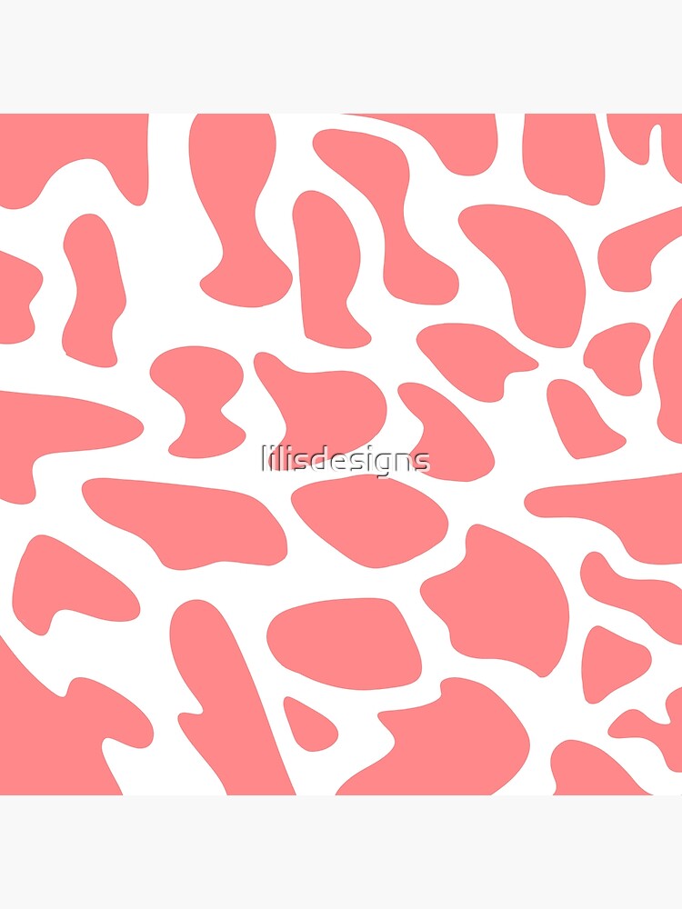 Pink Cow Print Poster For Sale By Lilisdesigns Redbubble 