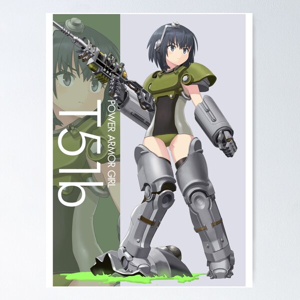Artikel-Vorschau von West Tek T-51b Powerrüstung Anime Pinup, designt und verkauft von megapanda687.