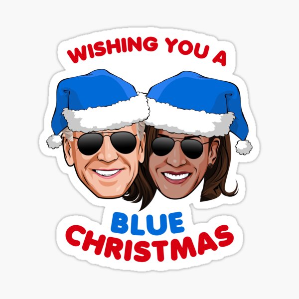 Wishing you a Blue Christmas Sticker