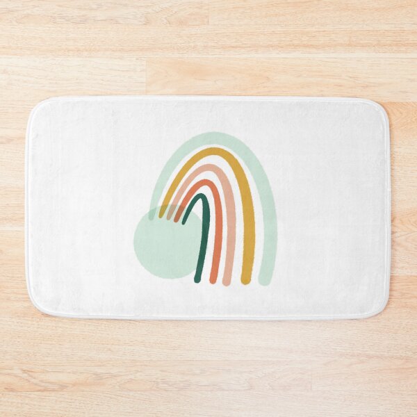 Item preview, Abstract Geometric Rainbow Teal designed and sold by HoneyLeeStudios.