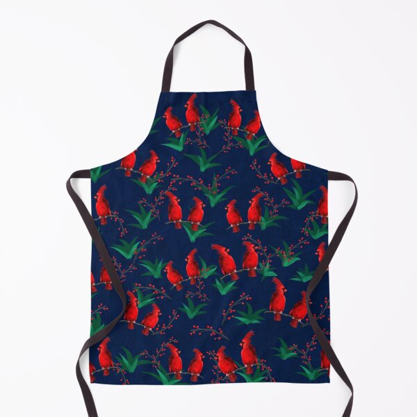Item preview, Red Cardinal Watercolor Design in a dark blue background designed and sold by Susaans-Art.