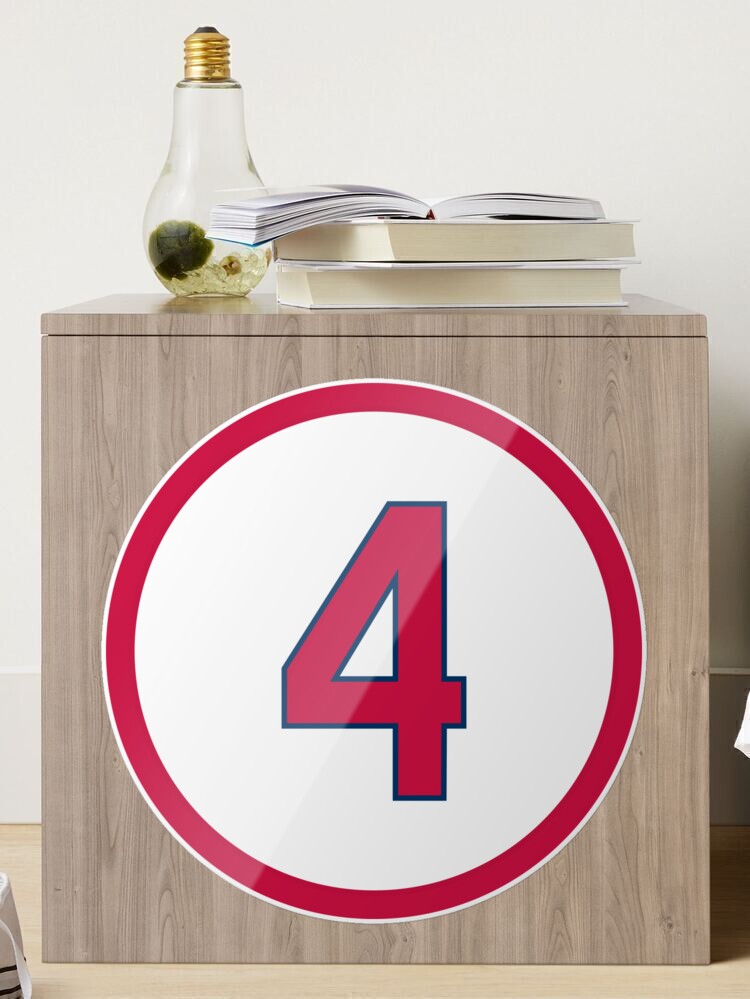 Yadier Molina #4 Jersey Number Sticker for Sale by StickBall