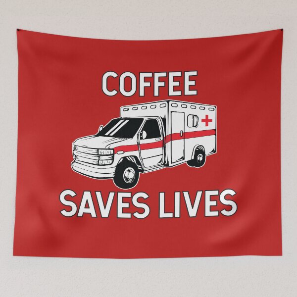 Item preview, Coffee Saves Lives Ambulance designed and sold by teesaurus.