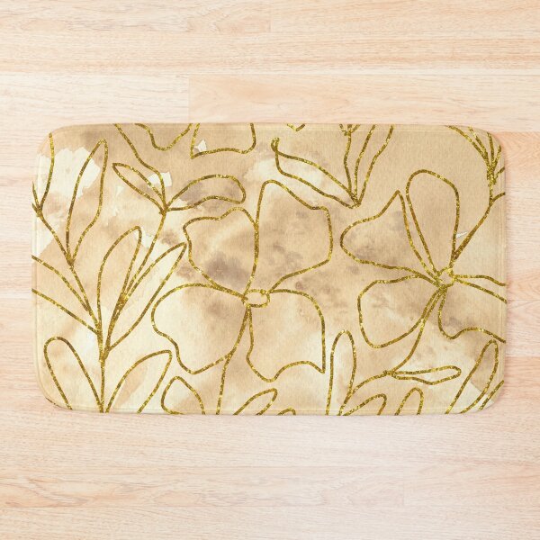 Item preview, Vintage Gold Floral Pattern designed and sold by adortopia.