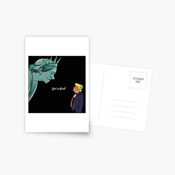 Vista previa del artículo con la obra «Estás despedido anti Trump», diseñado y vendido por Tarun Bisht.