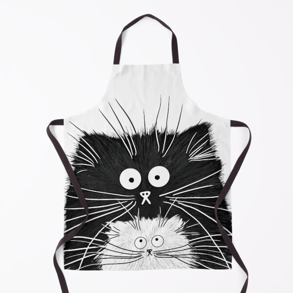 Item preview, Cute Ugly Black and White Cat designed and sold by KA DESIGNS.