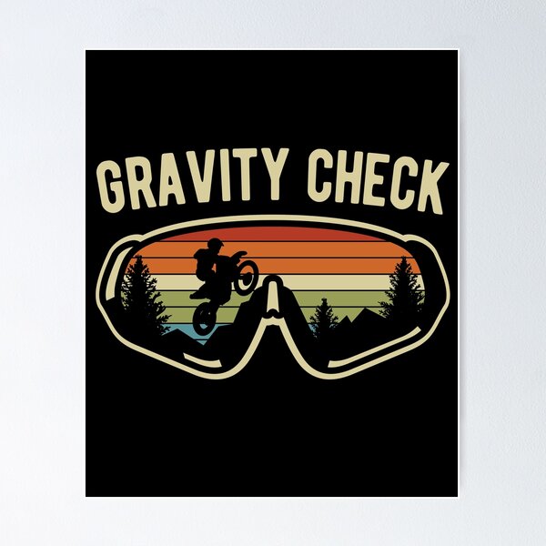 Item preview, Motocross Gravity Check Vintage Retro Dirt Bike Funny Gift designed and sold by tempotats.