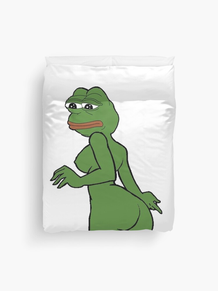 Sodapoppin Pepe Twitch Streamer Emote Pepega Dank Meme Duvet Cover