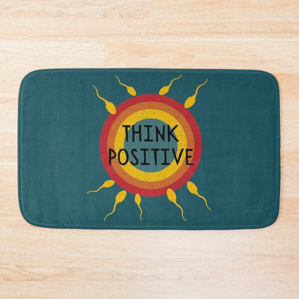 Item preview, Think positive retro, distressed sperm meets egg shirt for IVF fertility treatment . designed and sold by HaychGee.