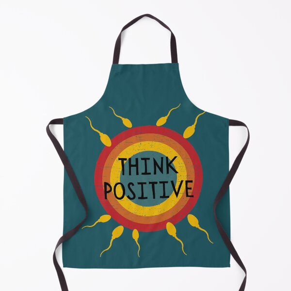 Item preview, Think positive retro, distressed sperm meets egg shirt for IVF fertility treatment . designed and sold by HaychGee.