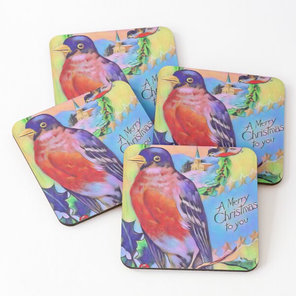 Item preview, A Merry Christmas to You Holiday Robin Vintage Painting designed and sold by Gordon Nelson.