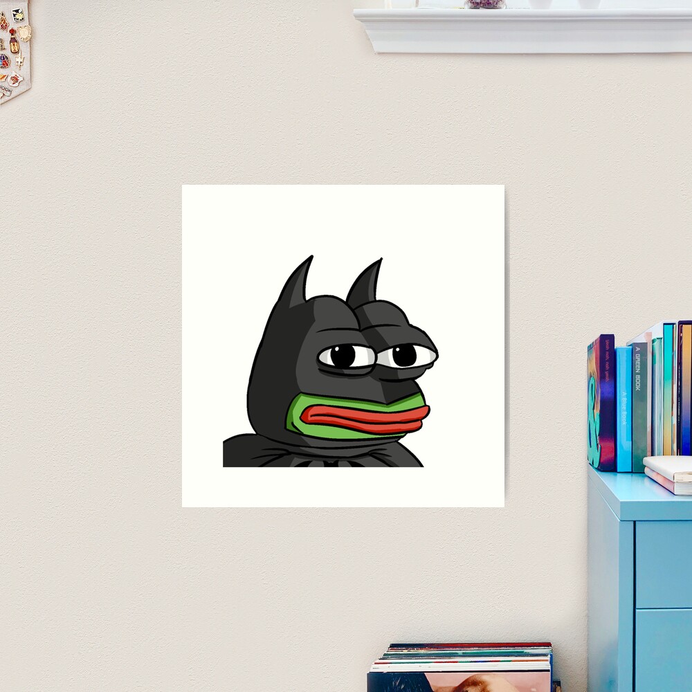 sodapoppin bat pepe twitch streamer emote pepega funny dank meme Art Print