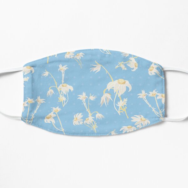 Blue Flannel Flower Flat Mask