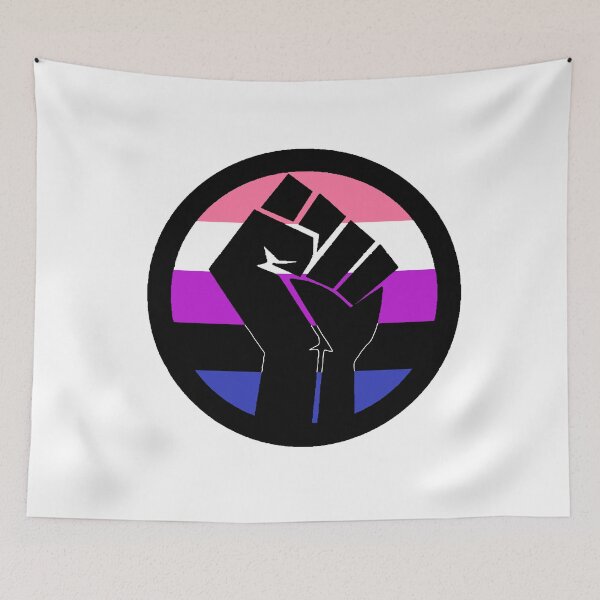 Aperçu de l'œuvre Poing BLM Genderfluid créée et vendue par wallomintart.