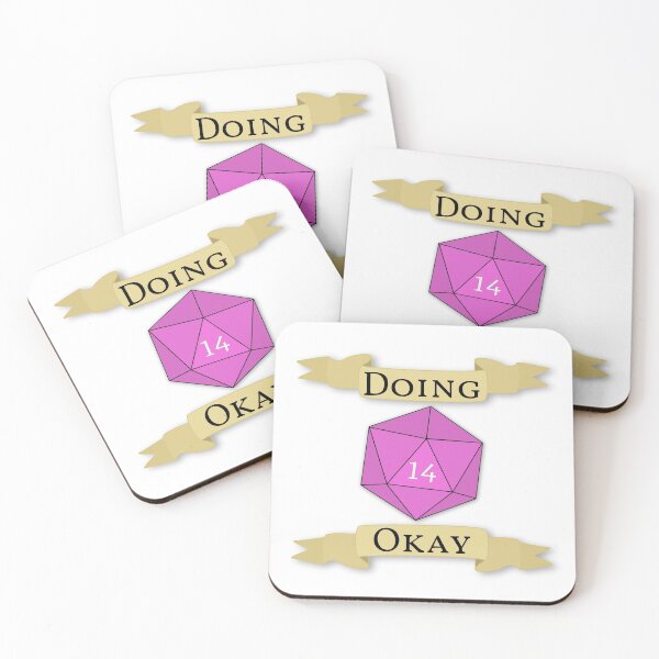 Item preview, Doing Okay D20 designed and sold by thetiredmermaid.