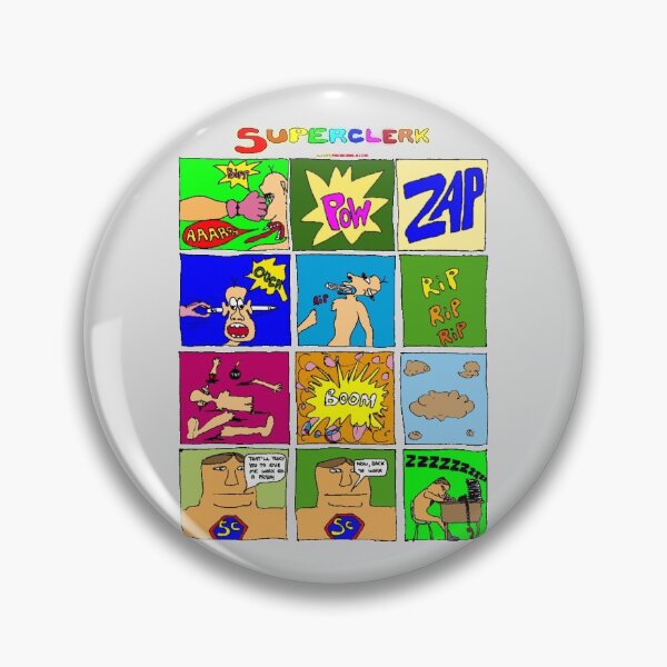 Item preview, Superclerk Cartoon Design(grey background)  designed and sold by muz2142.