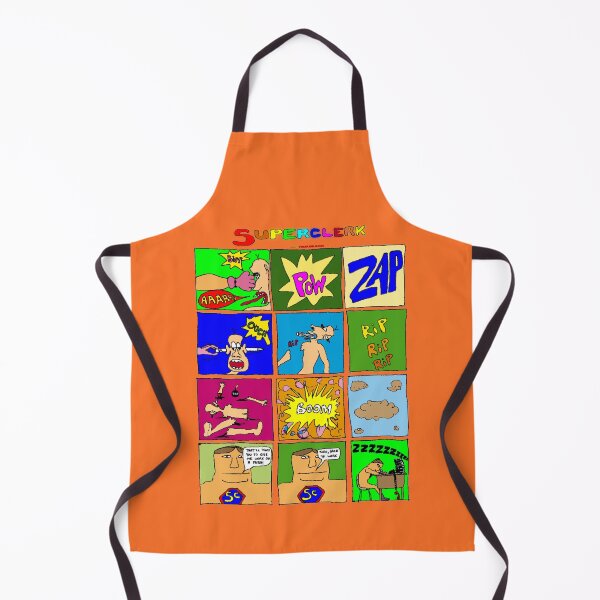 Item preview, Superclerk Cartoon Design(grey background) designed and sold by muz2142.