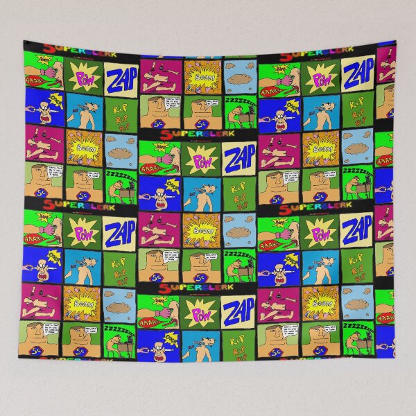 Item preview, Superclerk Cartoon Design(grey background)  designed and sold by muz2142.