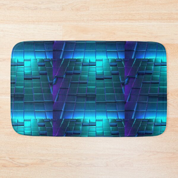 Item preview, Cube Purple Blue Squares Pattern designed and sold by walkingrock.