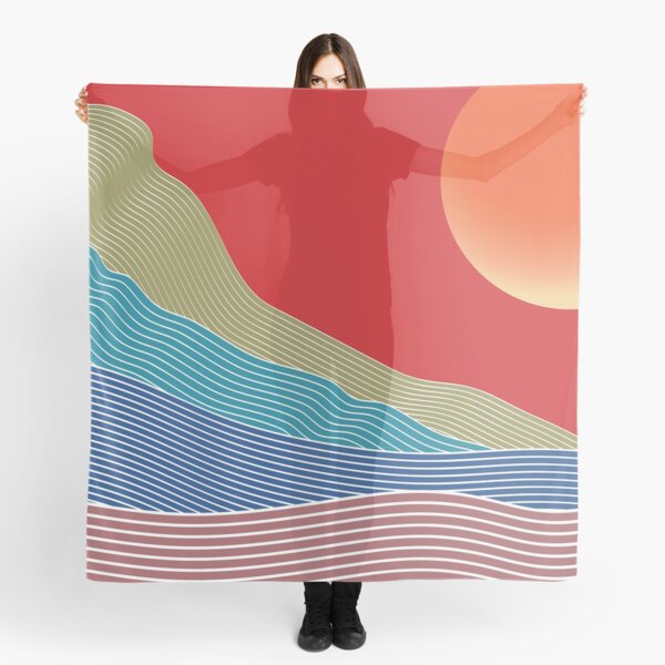 Abstract Sunset 04 Scarf