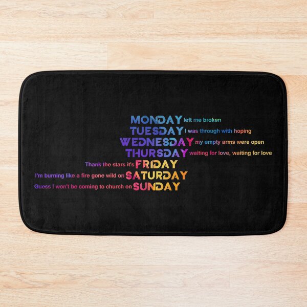 Item preview, Monday, Tuesday, Wednesday, Thursday, Friday. No Bad Days in a week designed and sold by artColourized.