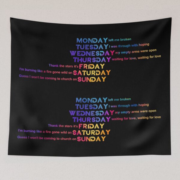 Item preview, Monday, Tuesday, Wednesday, Thursday, Friday. No Bad Days in a week designed and sold by artColourized.