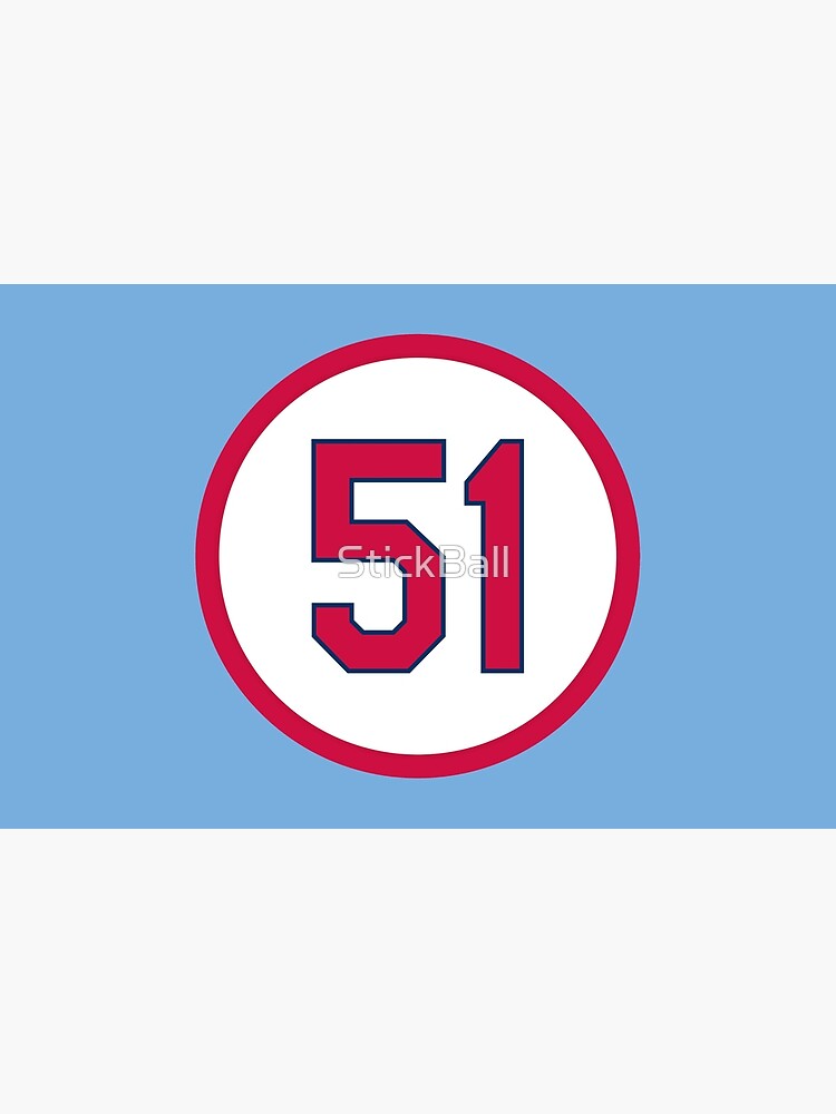 Willie McGee #51 Jersey Number Sticker for Sale by StickBall