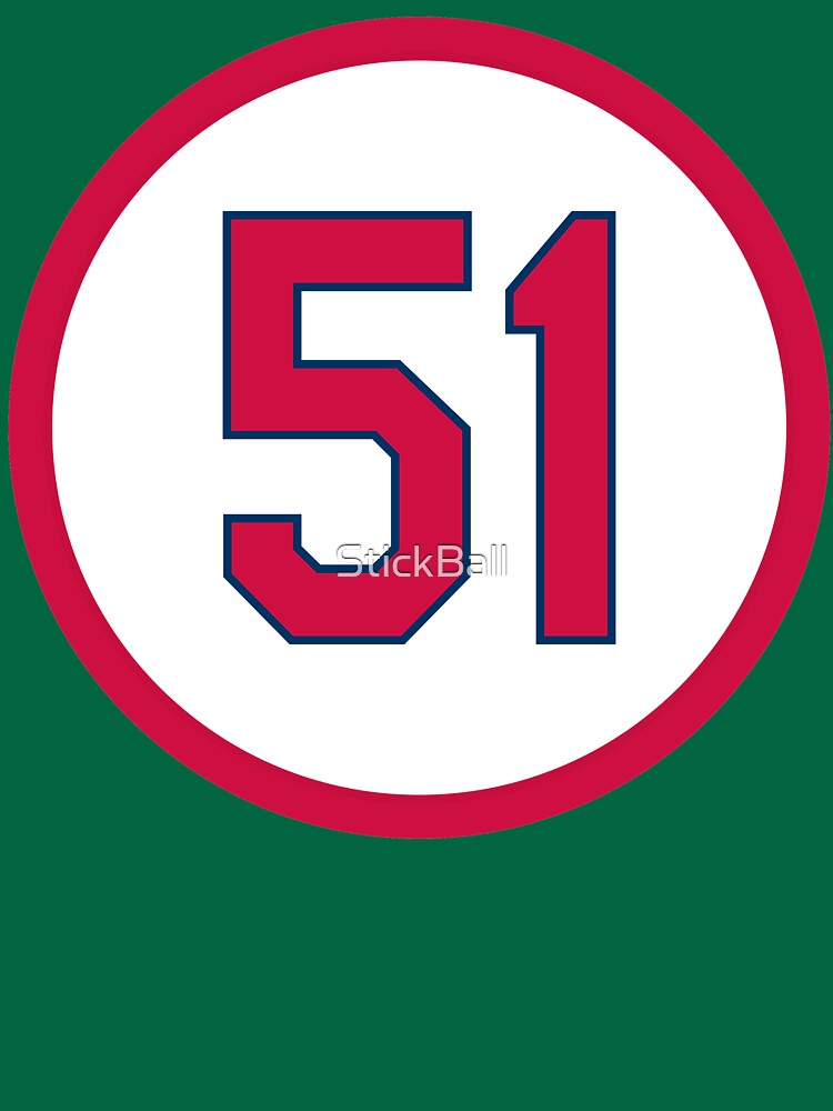 Willie McGee #51 Jersey Number Sticker for Sale by StickBall