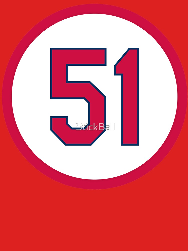 Willie McGee #51 Jersey Number Sticker for Sale by StickBall